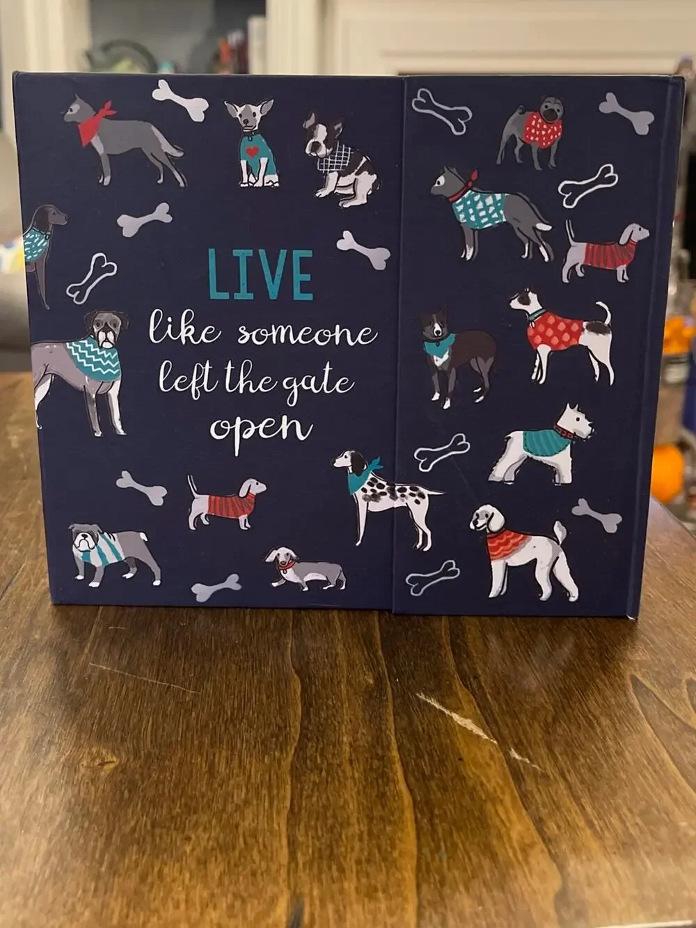 Dog Themed Tri-Fold Weekly Planner Pet Animal Sticky Notes Love your dog